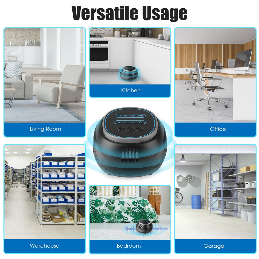 1Pc Ultrasonic Rodent Chaser Rat Repellent Pest Driver Mouse Control Squirrel Repeller With 4 Modes 4-65KHz Strobe Light 4 Timer 1292sq.ft. Coverage For Rodent Mouse Rats Squirrels Bats