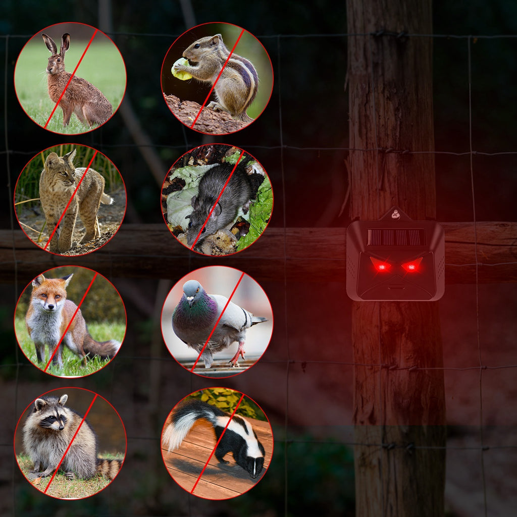 4Pcs Solar Animal Control Light Coyote Deterrent Deer Bird Repeller Lamp Animal Repellent For Garden Farm