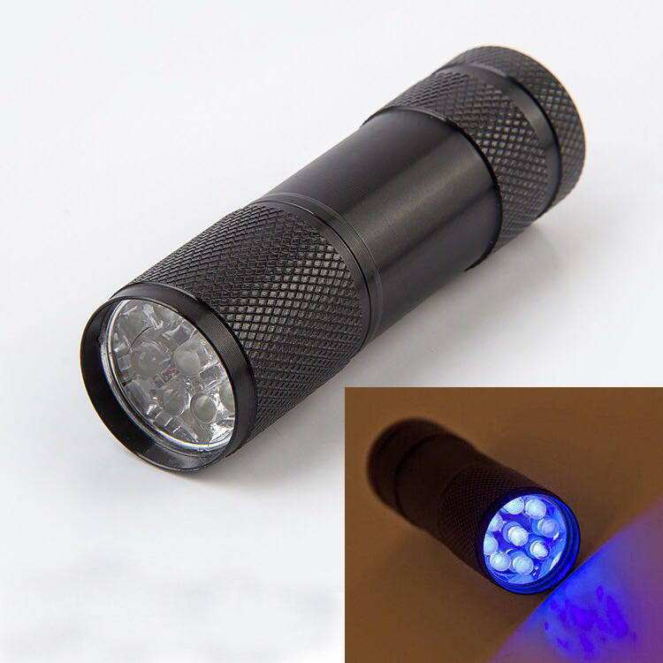 Handheld Portable Purple Light Detection LED Flashlight
